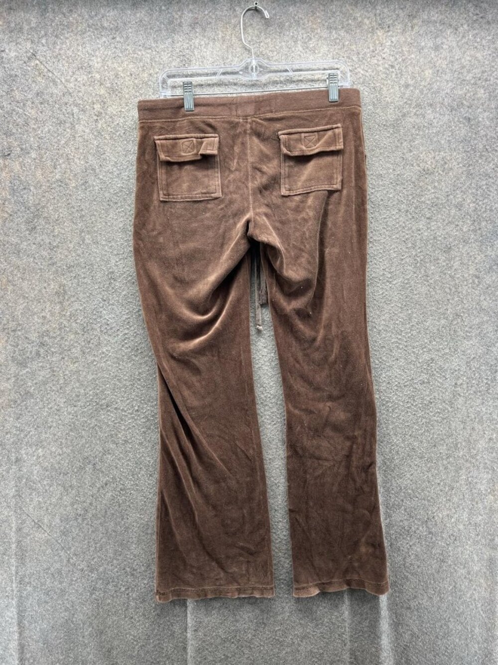Juicy Couture Sweatpants Womens Large Brown Velour Drawstring Y2K Pants - Picture 8 of 11